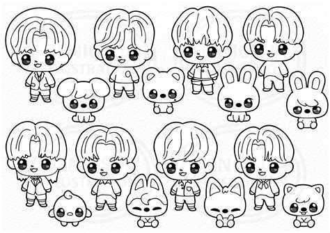 Skz Clipart Kpop Vector Stray Kids Fanart SKZ 2022 Kpop - Etsy