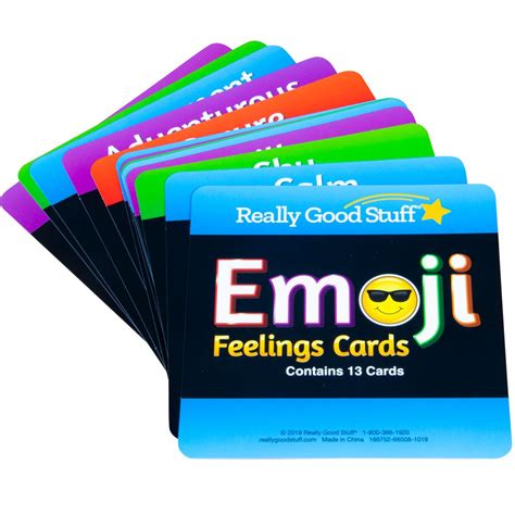 Emoji Feelings Cards - Laminated - Set of 12