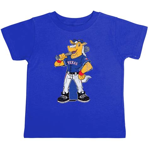 Texas Rangers Infant Royal Blue Distressed Mascot T-Shirt