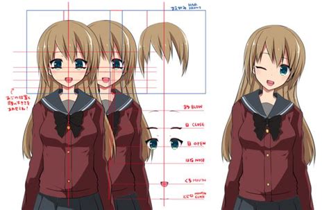 Anime face proportions