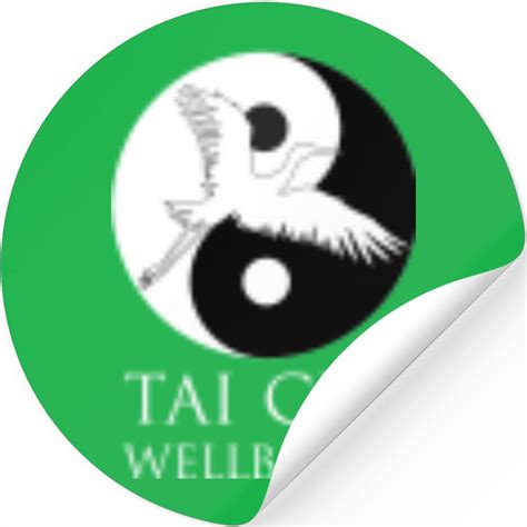 Tai Chi Wellbeing (black And White Logo) - Tai Chi Wellbeing - Stickers