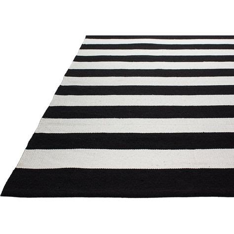 Estate Handwoven Black/White Outdoor Rug (With images) | Patio rugs, Striped rug, Rugs