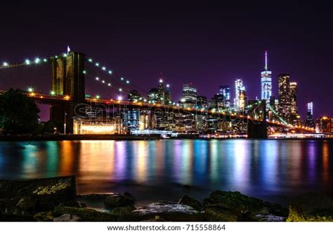 17,129 Brooklyn Bridge At Night Stock Photos, Images & Photography ...