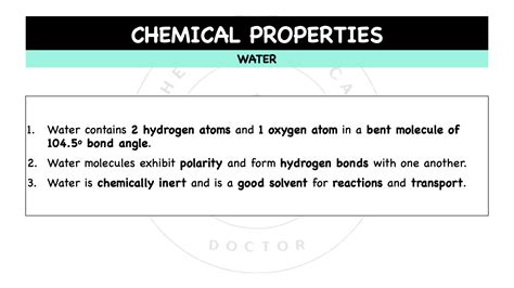 Chemical & Physical Properties Of Water – The Theoretical Doctor