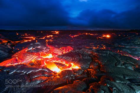 Lava Field of the Pu'u O'o vent of the Kilauea Volcano by Wayne Pinkston / 500px