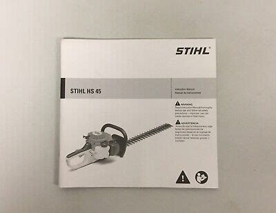 New OEM Genuine STIHL HS 45 Hedge Trimmer Instruction Manual | eBay