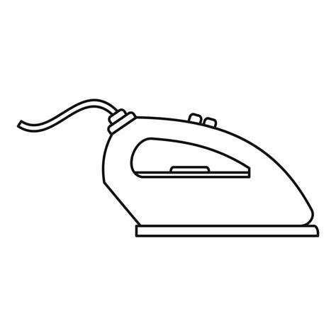 Iron icon, outline style 14413498 Vector Art at Vecteezy