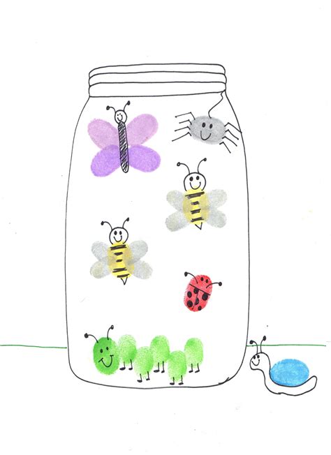 How to Make Fingerprint Insects and Bug Art for Kids Free