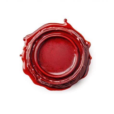 Premium AI Image | Red wax seal or stamp isolated