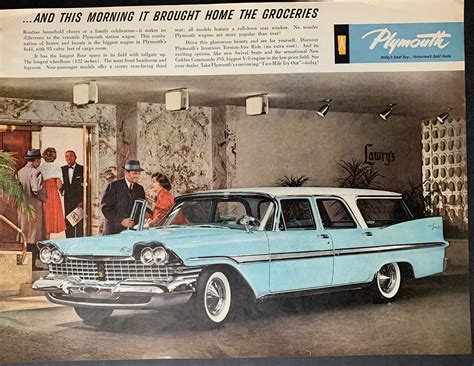 Vintage 1950s Plymouth Station Wagon Print Ad - Etsy