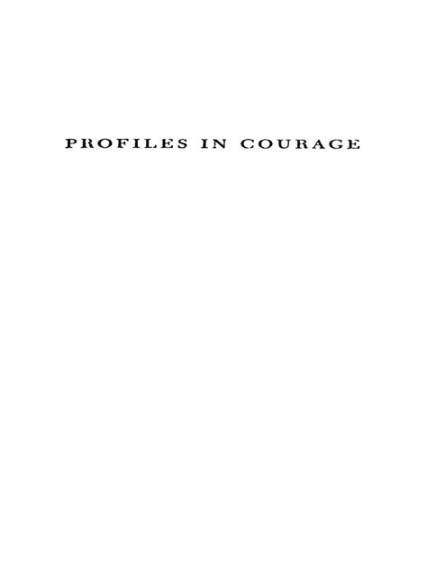 Profiles in Courage PDF | PDF