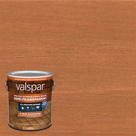 Valspar Pre-tinted Cedar Naturaltone Semi-transparent Exterior Wood and Sealer (Size Container ...