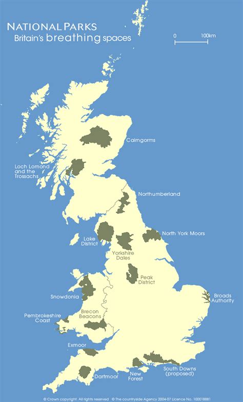 UK National Park Map - United Kingdom • mappery