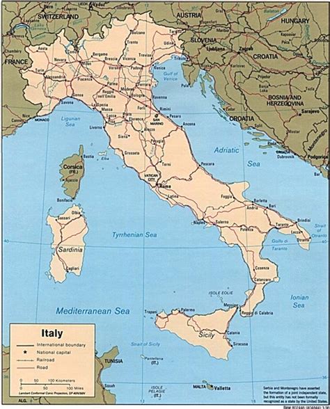 Italy Road Map - Italy • mappery