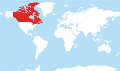 Canada On The World Map | Kinderzimmer 2018