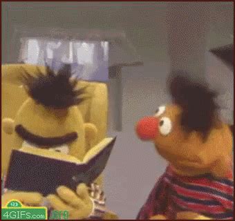 Bert And Ernie Reading GIF - Sesamestreet Books Scared - Discover ...