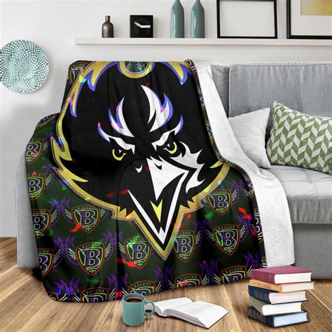 Buy Baltimore Ravens American Football Team Fleece Blanket Raven Head ...