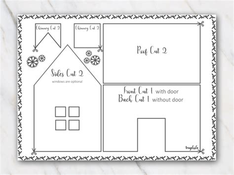 Gingerbread house templates for free | Temploola