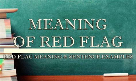 Red Flag Meaning & Sentence Examples