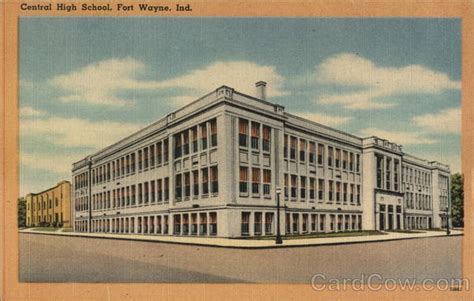 Central High School Fort Wayne, IN Postcard