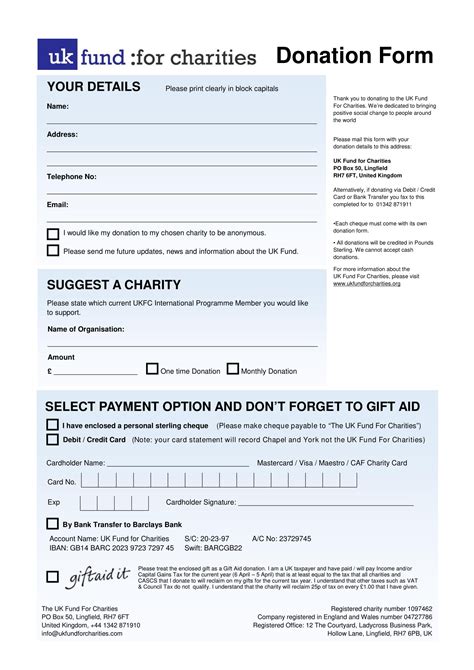 FREE 5+ Charity Donation Forms in PDF | MS Word