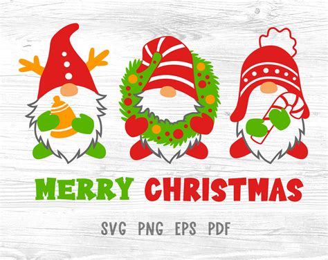 Christmas gnome svg files for cricut Christmas shirt designs | Etsy