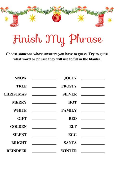 8 Printable Christmas Games, Printable Xmas Game Pack, Holiday Party ...