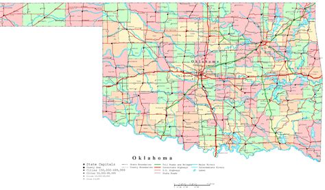 Printable Map Of Oklahoma Counties