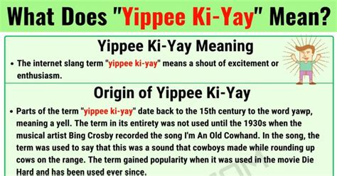 Yippee Ki-Yay Meaning with Interesting Conversation Examples • 7ESL