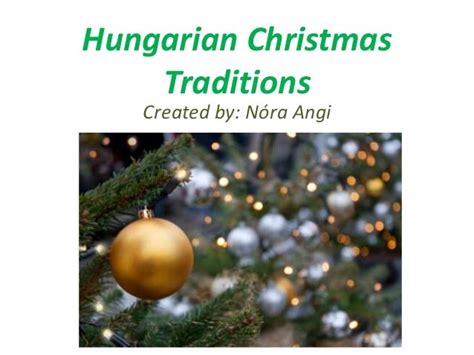 Hungarian christmas traditions