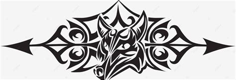 Tribal Wolf Tattoo Designvintage Engraving Artwork Icon Engraving Vector, Artwork, Icon ...