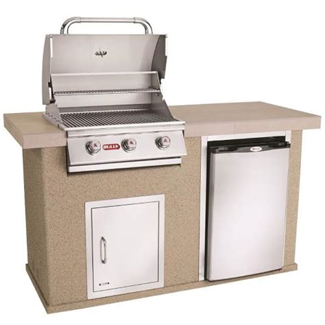 Bull BBQ Fully-Assembled 6 Ft. El Mundo BBQ Island With 25-Inch Steer ...