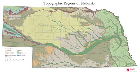 Topographic Regions of Nebraska (GIM-232) | Nebraska Maps & More | UNL ...