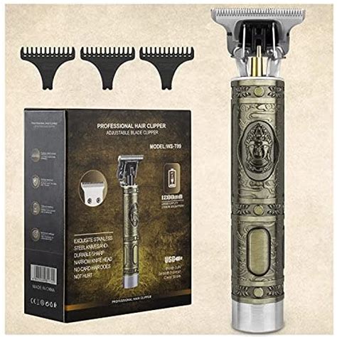 Professional Men Rechargeable Cordless Hair Clippers - Lcd Display ...