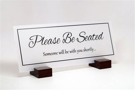 Please Be Seated or Please Wait to Be Seated Custom Business - Etsy ...