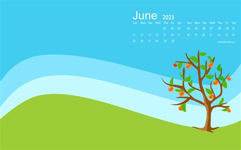 June 2023 Desktop Wallpaper Calendar - CalendarLabs