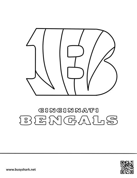 cincinnati bengals logo coloring page - Busy Shark