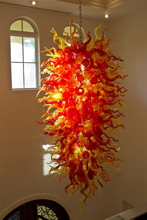 Hand Crafted 'Miami Sunrise' | Hand Blown Glass Art Chandeliers - Custom Chandeliers by Custom ...