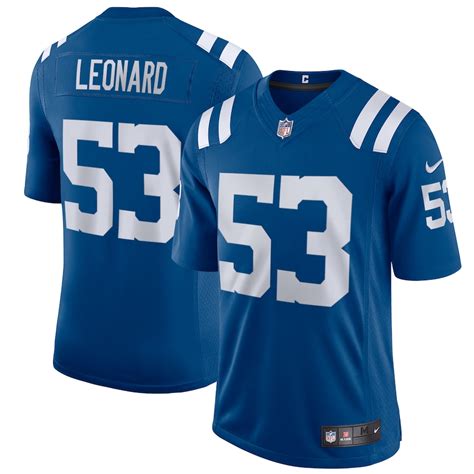 Men's Nike Darius Leonard Royal Indianapolis Colts Vapor Limited Jersey