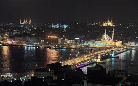 Istanbul's Magical Night Turkey HD desktop wallpaper : Widescreen ...