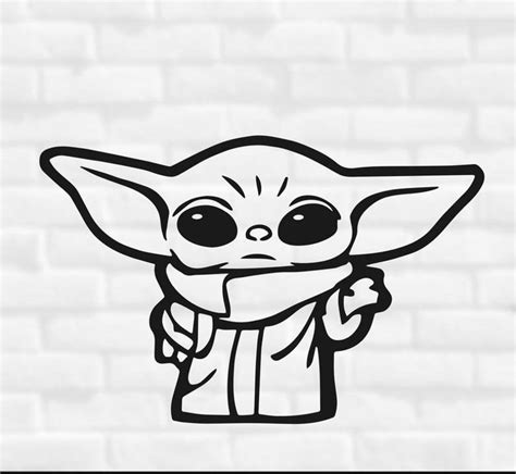 Baby yoda svg | Etsy