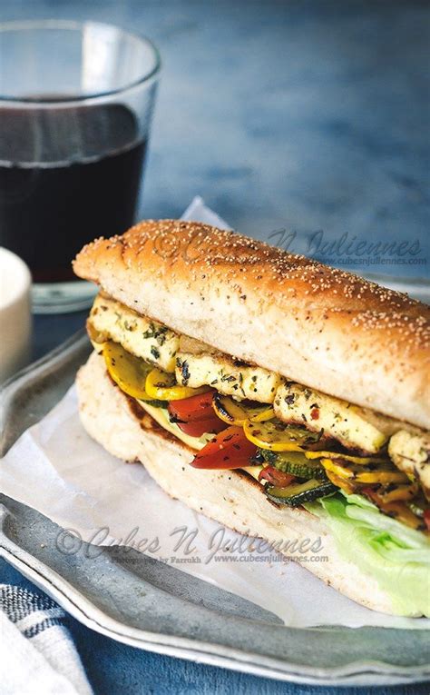 Grilled Paneer Veggies Sandwich | Cubes N Juliennes | Grilled paneer, Grilled sandwich recipe ...