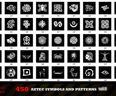 ArtStation - 450 AZTEC SYMBOLS ALPHA | Brushes