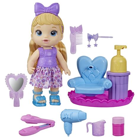 Buy Baby Alive Sudsy Styling Doll, Blonde Hair, 12-Inch, Salon Chair ...