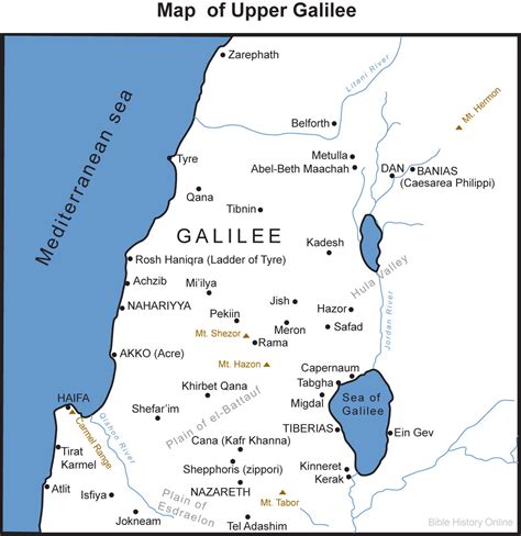 Map Of Ancient Galilee - Beryle Roshelle