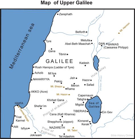 Map Of Ancient Galilee - Beryle Roshelle