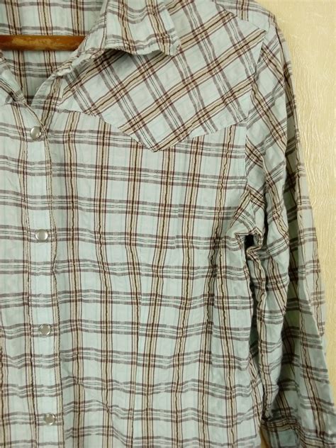 Checkered Blouse Womens Shirt Vintage Blouse Cotton Blouse - Etsy UK