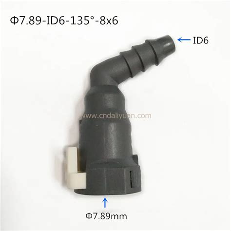 7.89mm SAE 5/16 Fuel pipe joint Fuel line quick connector female connector 135 degree connect ...