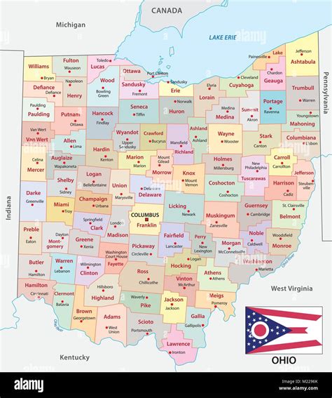 Political Map Of Ohio State - United States Map