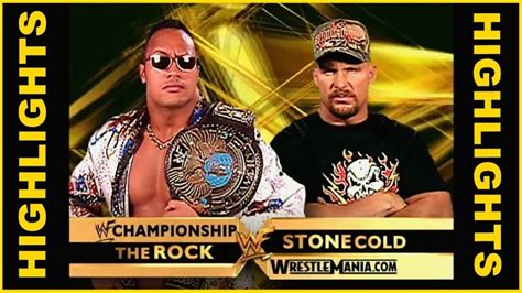Stone Cold Vs The Rock WrestleMania 17 - WWF Championship Match Highlights. - YouTube